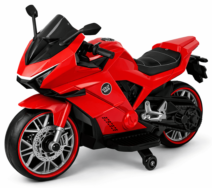 Электромотоцикл детский Lolly Kids LKT-218 с мягким сиденьем Красный (9984)