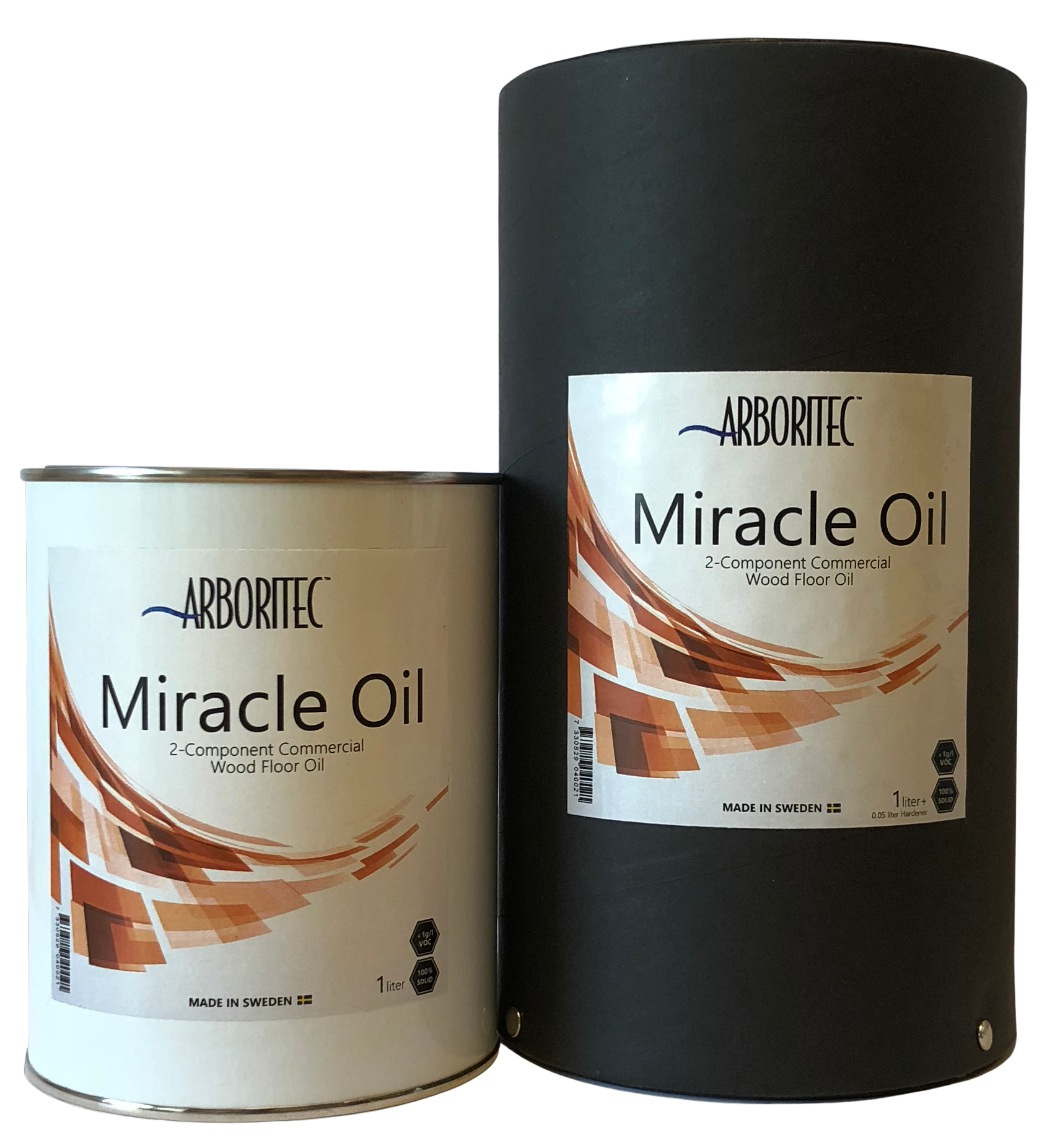Масло для паркета и деревянного пола двухкомпонентное цветное Arboritec Miracle Oil матовое 1 л Серый