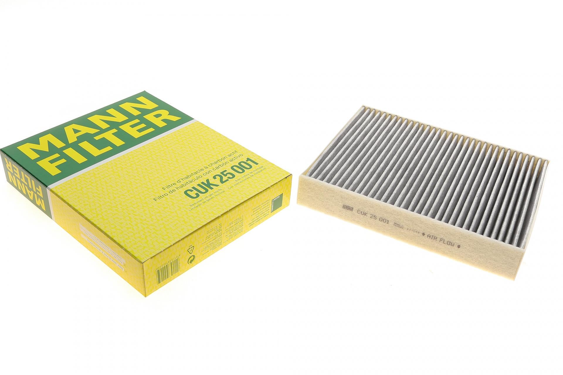 Фильтр салона Mann-Filter для BMW 3 F30/F80 1,6-4,0D 11- угольный (CUK 25 001)