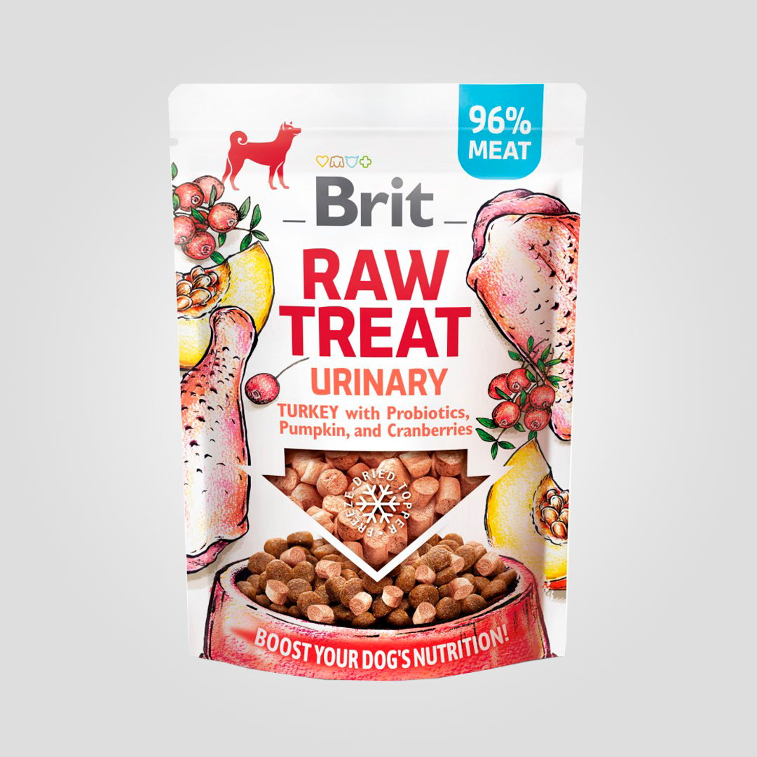 Ласощі для собак Brit Raw Treat freeze-dried Urinary для профілактики сечокам'яної хвороби індичка 40 г (20504650)