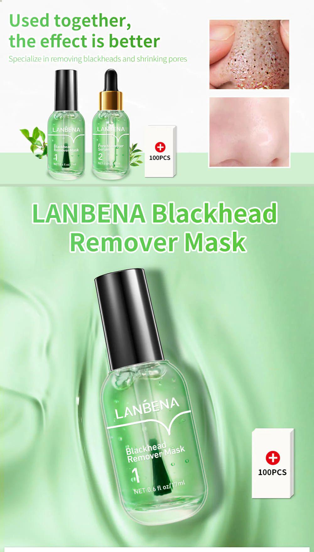 Маска-сироватка LANBENA Blackhead Remover Mask №1 для видалення чорних крапок глибоке очищення з паперовими смужками 17 мл - фото 8