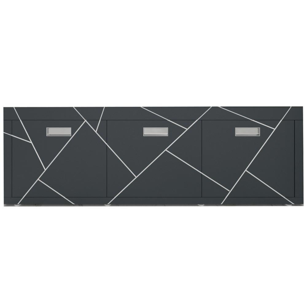 Панель для ванны с откидными дверцами Креатив Chaos Антрацит 180 см