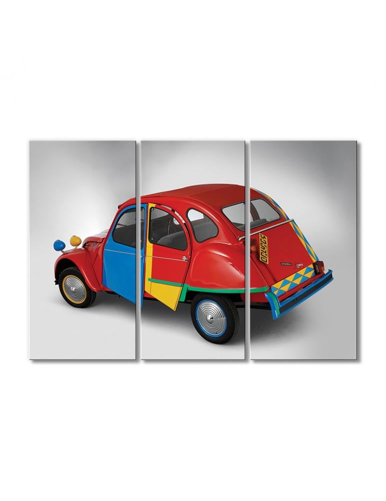 Картина модульная Старинный автомобиль 3 модуля 90x135 см