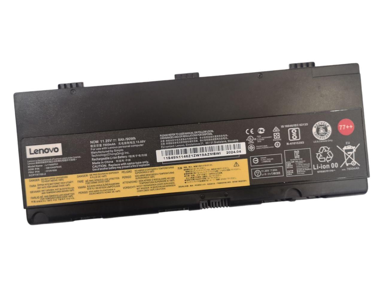 Аккумулятор для Lenovo ThinkPad P50/P51/P52/01AV477/00NY493/01AV495/L17L6P51/L17M6P51 7600 mAh 90Wh (22570223)