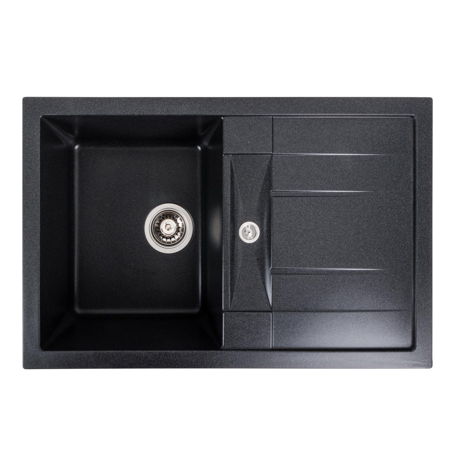 Мойка кухонная Platinum PLS-A39274 прямоугольная гранитная 780x500 мм Черный (171957) Мойка кухонная Platinum PLS-A39274 прямоугольная гранитная 780x500 мм Черный (171957)