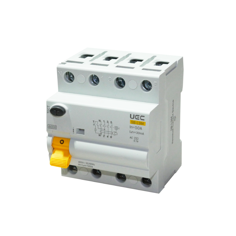Устройство защитного отключения UEC SB-L9M 4P 50A 30мА тип AC (RCCB61-4-050-030-AC)