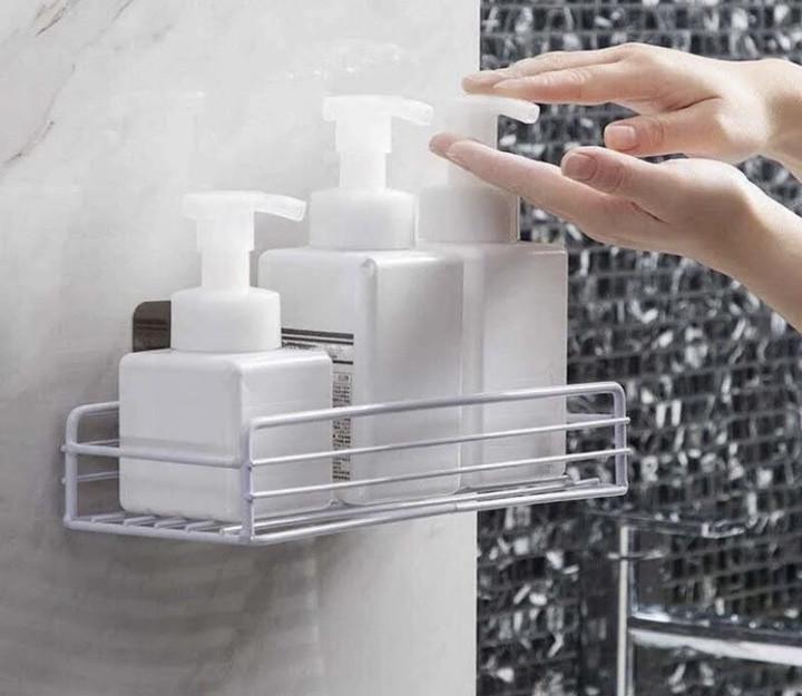 Полка прямая навесная металлическая для ванной комнаты 27 см Белый (23864207) - фото 5 Полка прямая навесная металлическая для ванной комнаты 27 см Белый (23864207) - фото 5