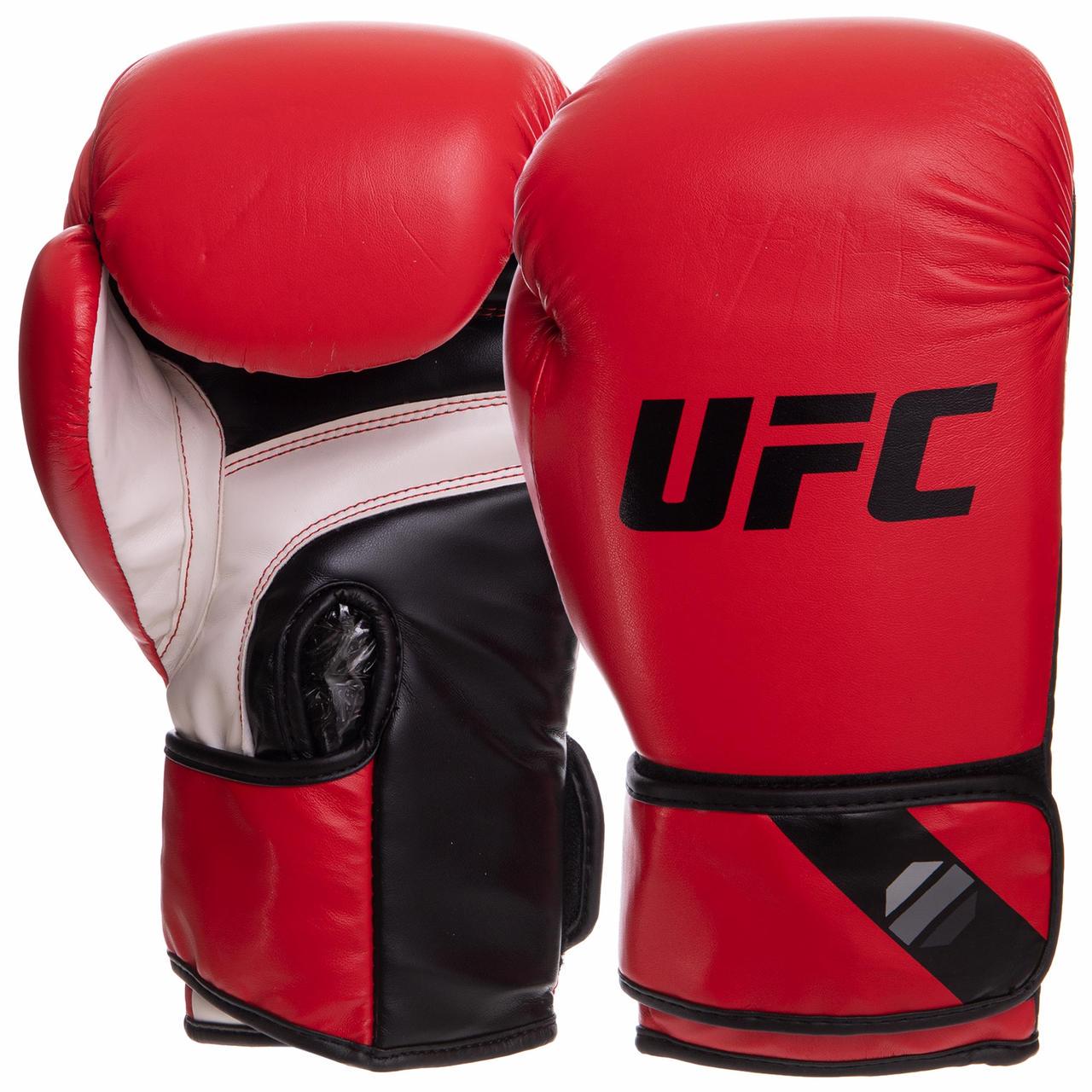 Боксерские перчатки UFC PRO Fitness искусственная кожа 18 oz Красный (UHK-75111) - фото 1