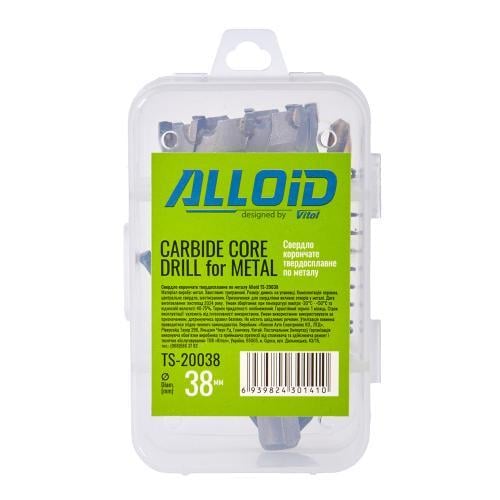 Свердло Alloid корончате твердосплавне по металу 38 мм - фото 2 Свердло Alloid корончате твердосплавне по металу 38 мм - фото 2
