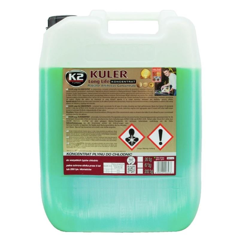 Антифриз K2 Kuler Long Life G11 концентрат 20 кг Зелений (W416Z0)