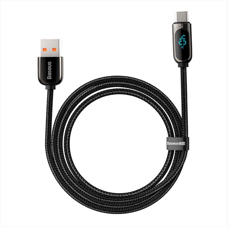 Кабель BASEUS Type-C Display Fast Charging Data Cable 1m 5A Black