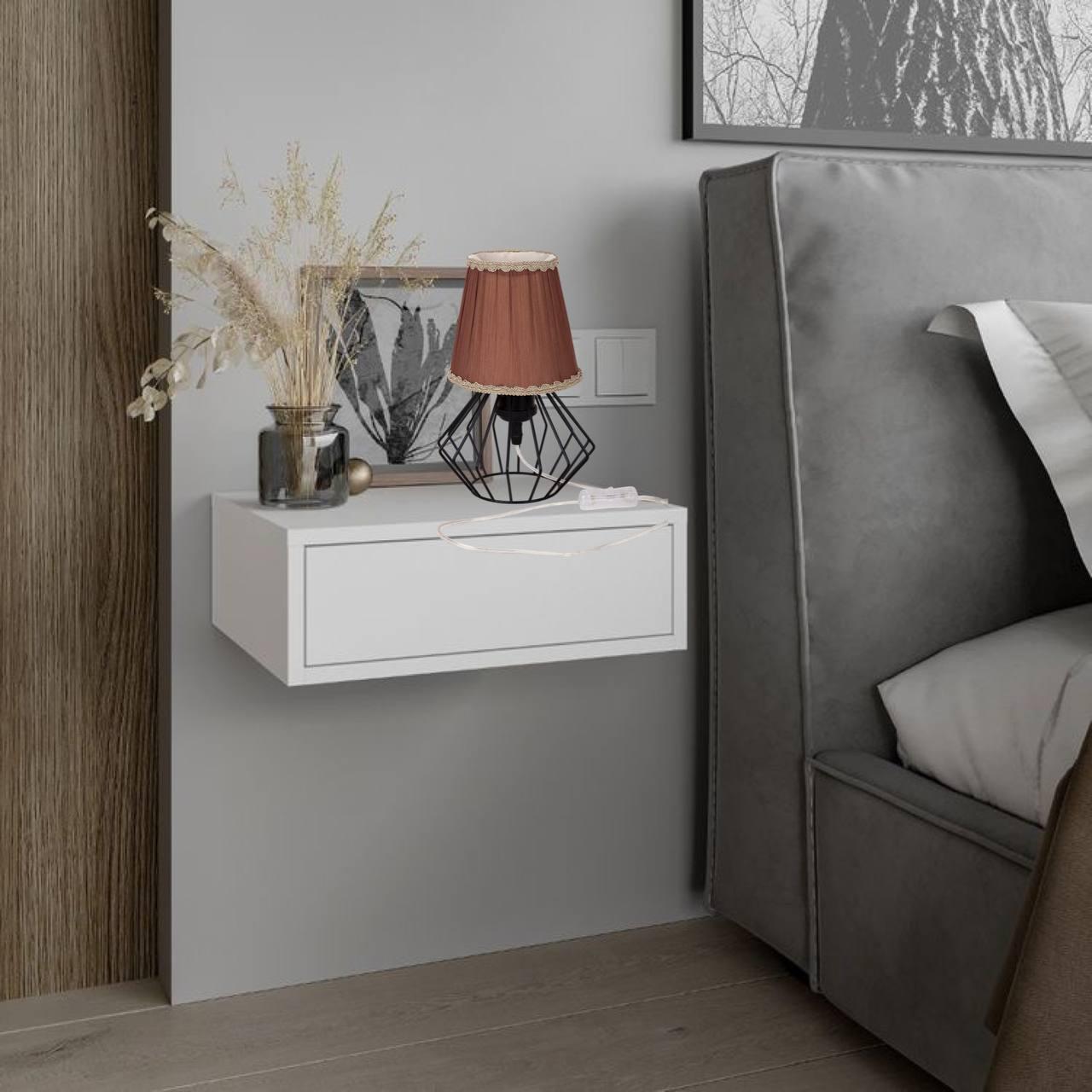 Лампа/нічник настільна з абажуром Коричневий (56-T108F04 BK+BR) - фото 3