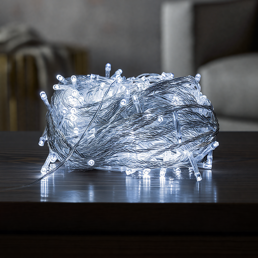 Гірлянда кімнатна Нитка W180LED18MWW 18 м 180 LED Білий/Білий (29912680) - фото 5 Гірлянда кімнатна Нитка W180LED18MWW 18 м 180 LED Білий/Білий (29912680) - фото 5