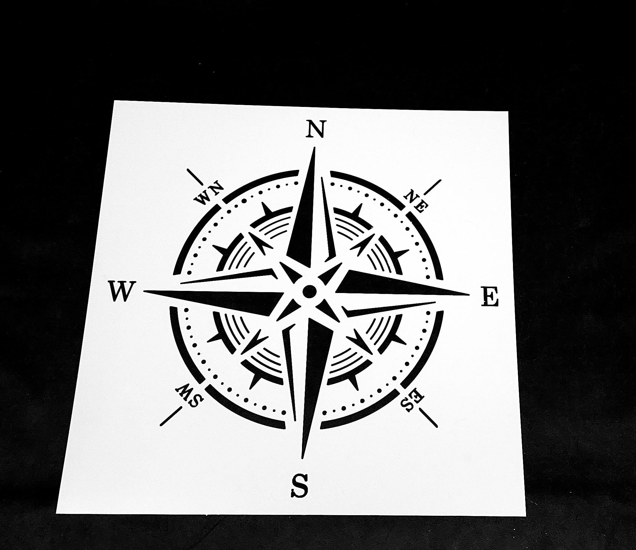 Трафарет для стены Dekorsten Компас пластик 1 мм 65x65 см (152)