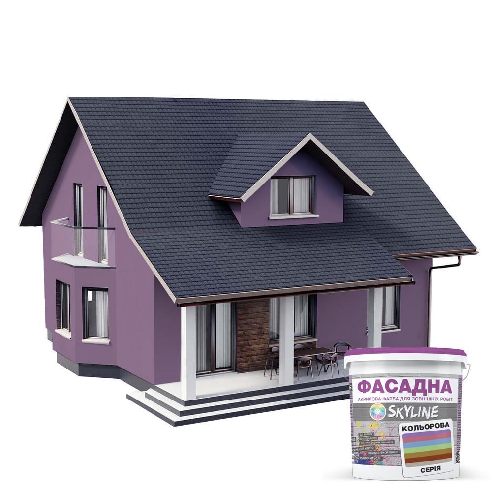 Краска акрил-латексная фасадная Skyline 10 л 4020-R50B Фиолет (2487187469) - фото 3