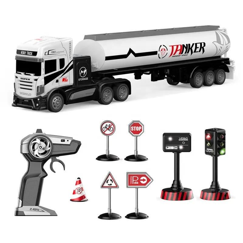 Грузовик на радиоуправлении с дорожными знаками 1:16 Белый (13916002)