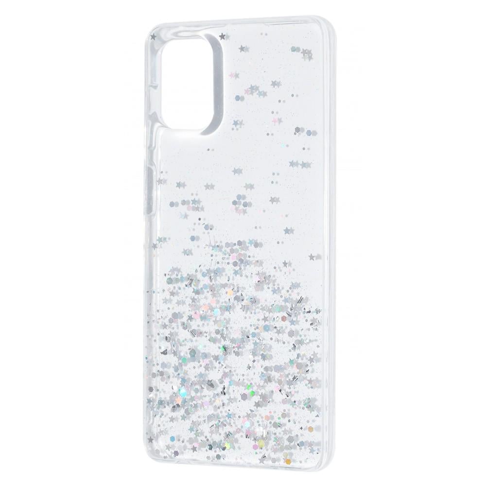 Чехол с камнями и блёстками WAVE Confetti Case (TPU) Samsung Galaxy M51 (M515F) white