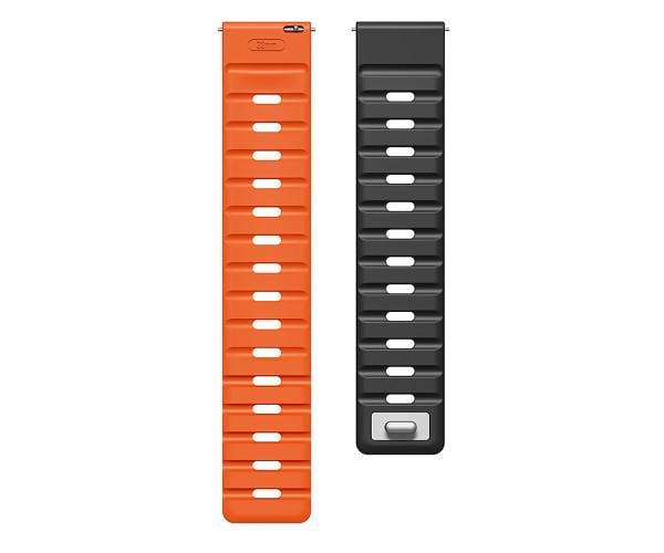Ремешок MagSnap Silicone для смарт-часов Xiaomi Watch 5 22 мм Черный с оранжевым