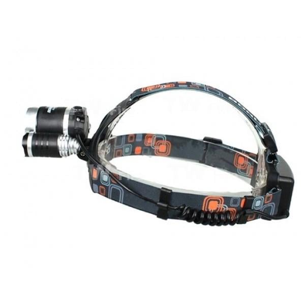 Фонарь налобный 3 LED Cree T6 2Q5 1500 люмен 4 режима 2x18650 RJ-3000 - фото 4