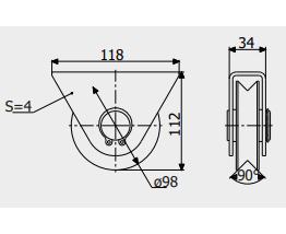 Кронштейн Roll Grand Зовнішній Дельта 100 оцинкований для відкатних і підвісних воріт до 500 кг куточок - фото 2 Кронштейн Roll Grand Зовнішній Дельта 100 оцинкований для відкатних і підвісних воріт до 500 кг куточок - фото 2