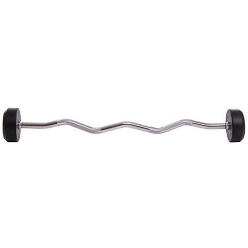 Штанга фиксированная изогнутая Rubber Coated Barbell Zelart TA-2687 15 кг Черный (58363067) - фото 2