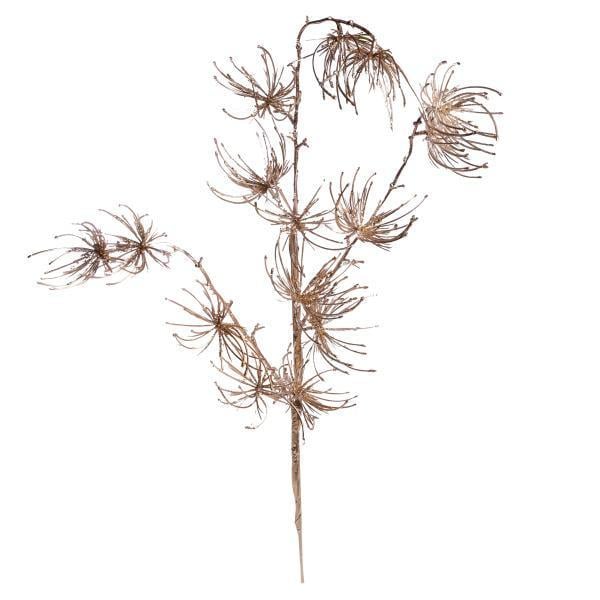 Ветка декоративная Yes! Fun Астра Новогодняя ⌀ 11 см 81 см глиттер Золотой (974565)