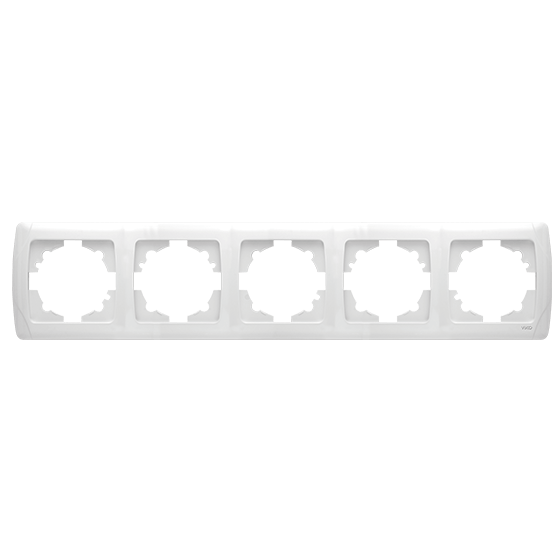 Рамка VIKO Carmen для розеток на пять постов горизонтальная Белый (90571105)