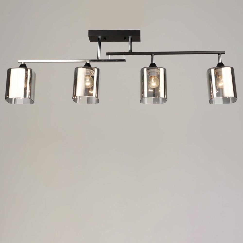 Люстра потолочная Light House SRS-20850/4 Черный/Хром (137865)