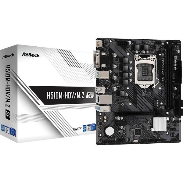 Материнська плата ASRock H510M-HDV/M.2SE формфактор mATX підтримка DDR4 M.2 4 SATA та HDMI/DVI/VGA (577710) - фото 5
