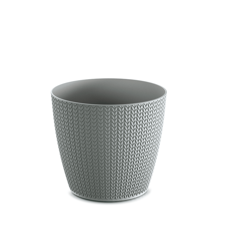 Горщик для квітів Prosperplast Wheaty круглий 15,7х15,7х13,8 см Сірий (26231-405)