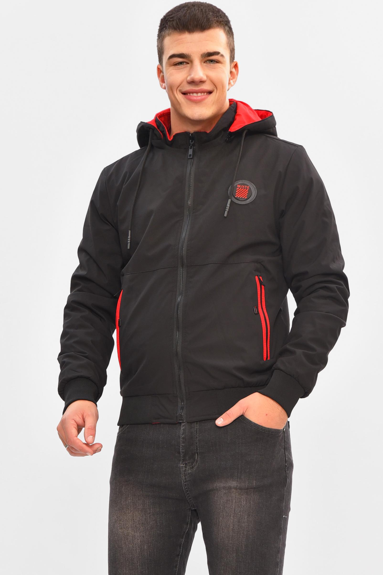 Куртка мужская демисезонная двухсторонняя S Черный (206542)