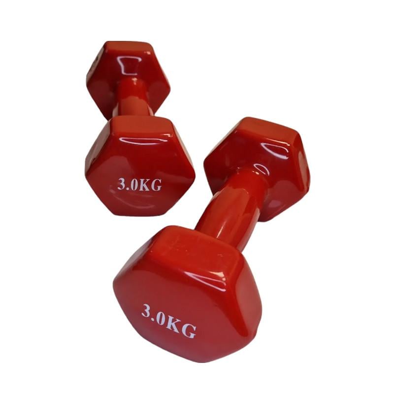 Набір гантель із вініловим покриттям Feel Fit 2 шт. 3 кг Червоний - фото 3 Набір гантель із вініловим покриттям Feel Fit 2 шт. 3 кг Червоний - фото 3