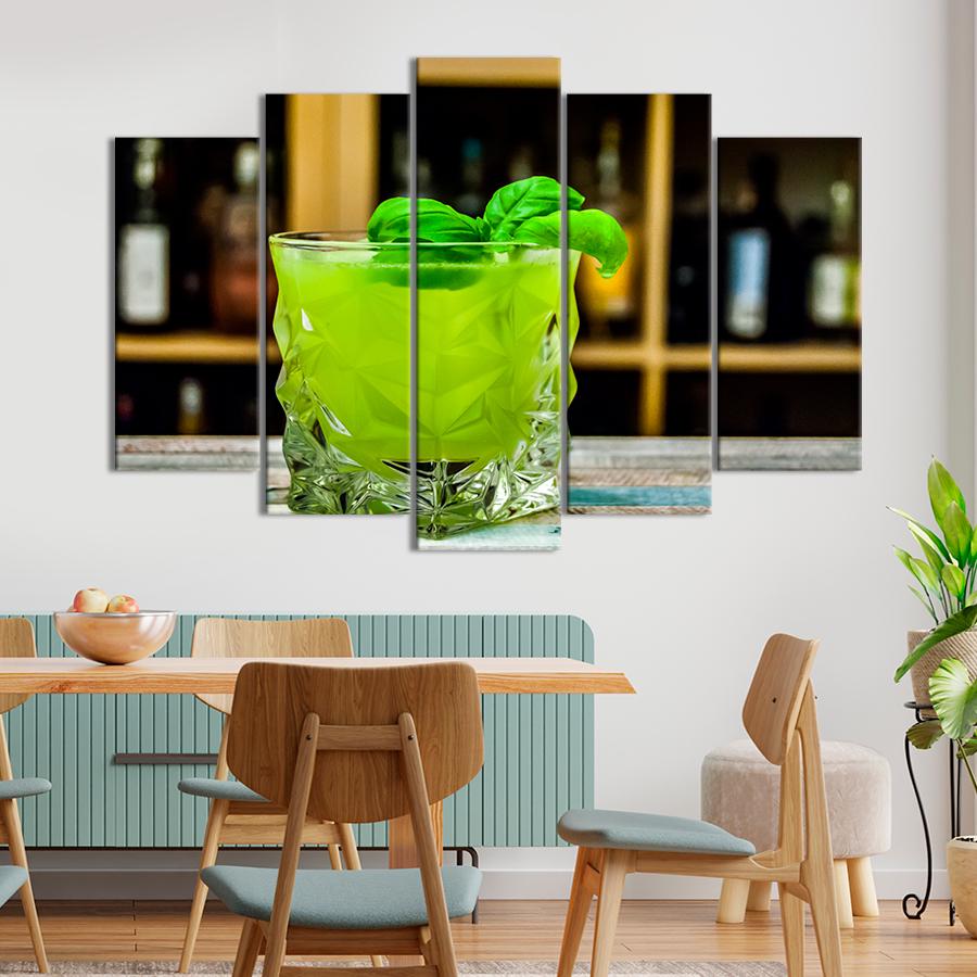 Настенний декор Зелёный коктейль Сок джунглей 112x68 см (A438-5)