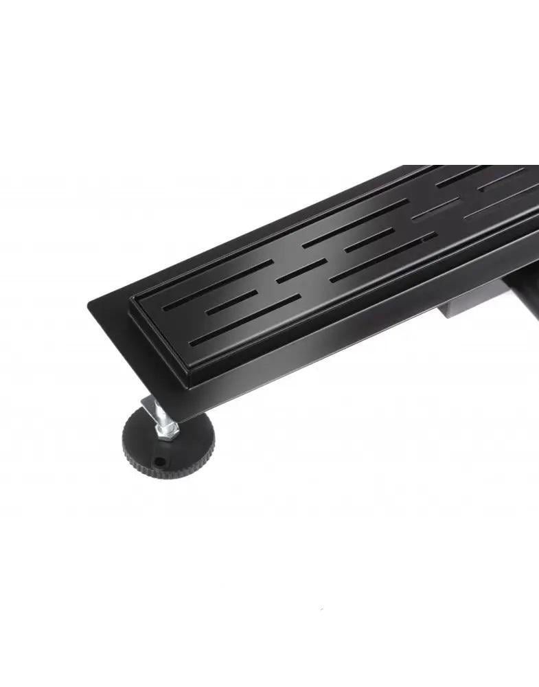 Трап для душа Fala Rain BLACK из нержавеющей стали под плитку с сухим закрыванием 500 мм