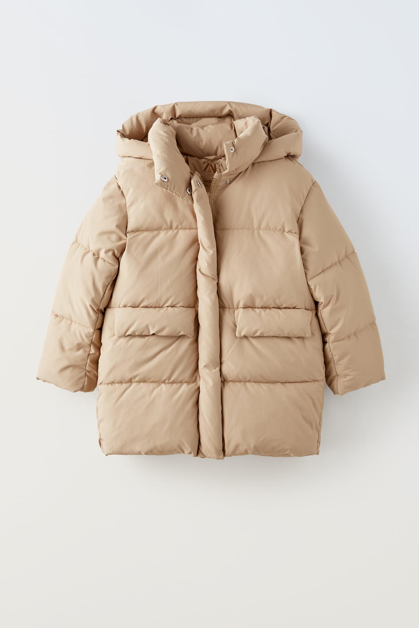 Куртка зимняя Zara на девочку 152 см Бежевый (0562713745)