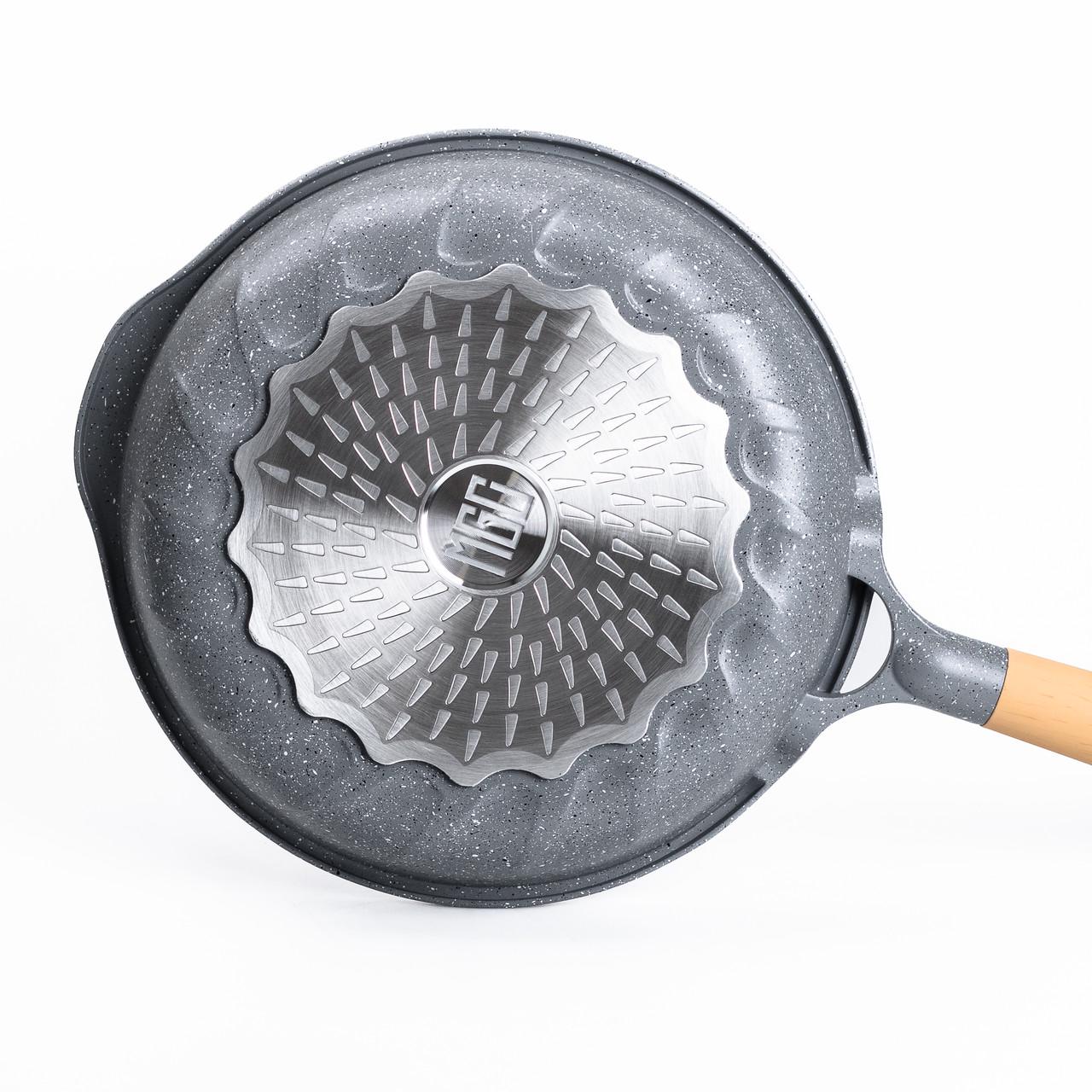 Сковорода алюмінієва MGC з мармуровим антипригарним покриттям 2,8 л 28 см Сірий - фото 3