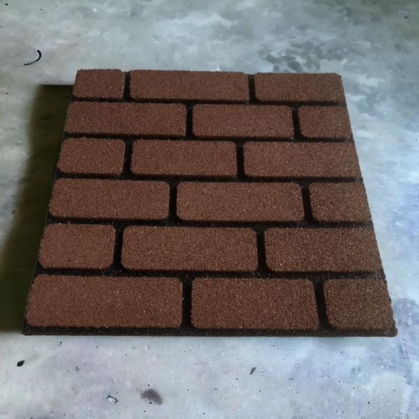 Фасад резиновый Кирпич 500х500х20 мм Коричневый (2562227273) - фото 2