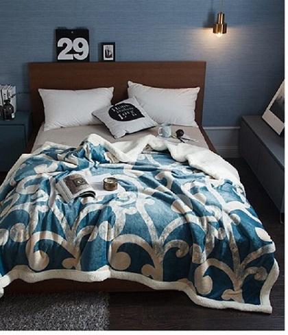 Плед-покрывало Homytex Sherpa Абстракция микрофибра полуторный