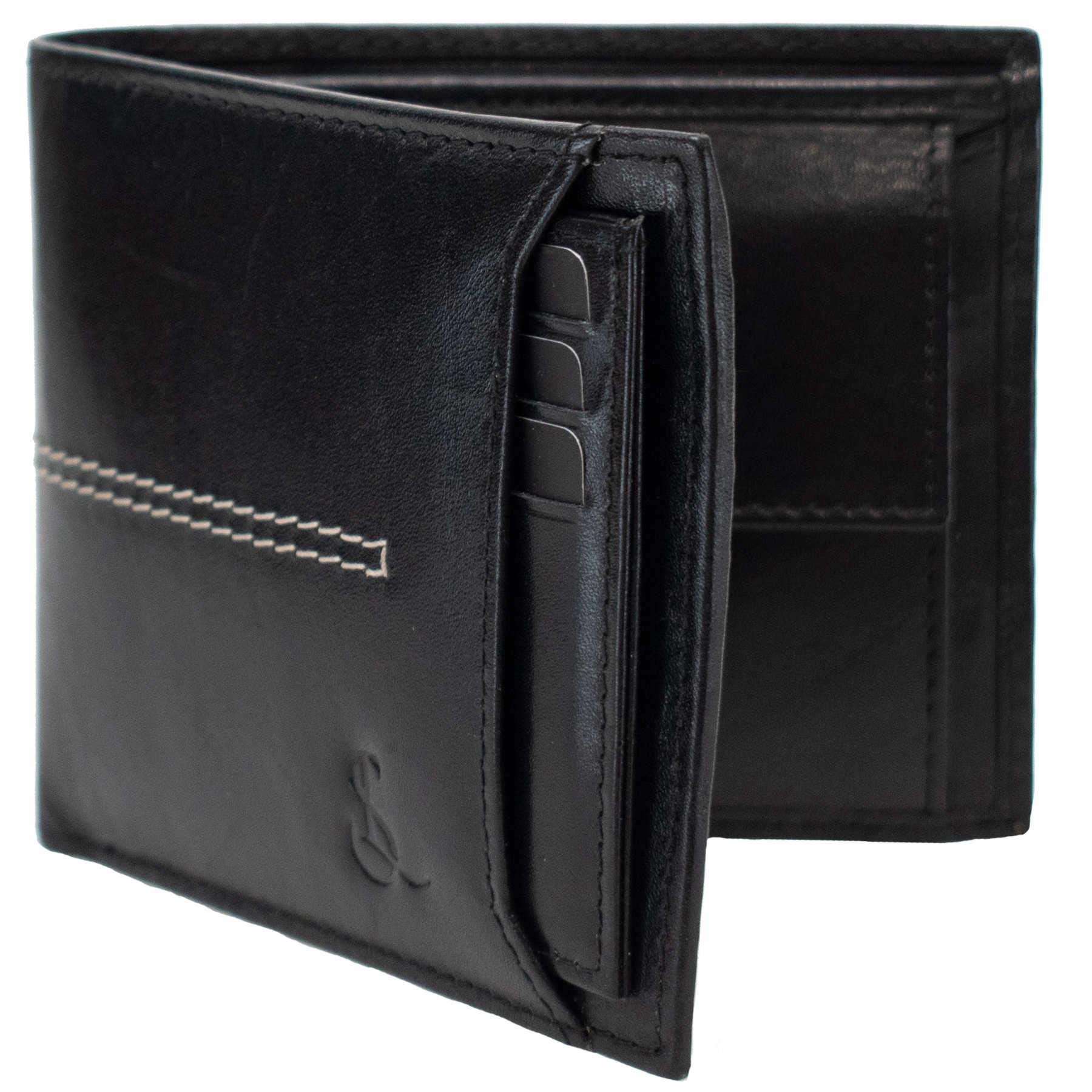 Портмоне чоловіче шкіряне SEMI LINE RFID Black (P8267-0)