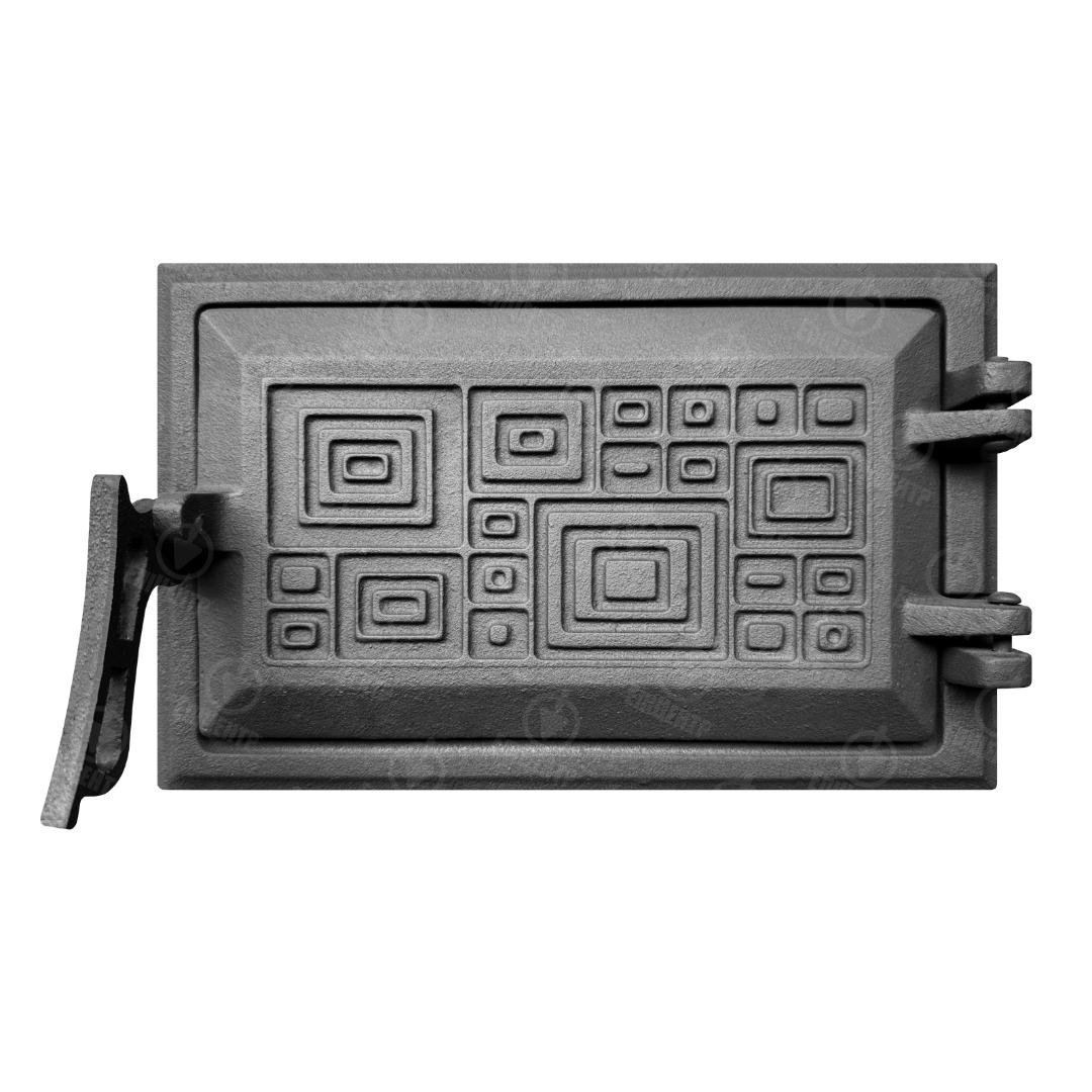 Двері піддувальні Булат Модерн чавунна незабарвлена ​​265х165 мм Сірий