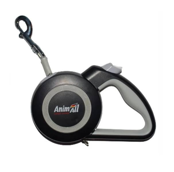 Повідець-рулетка AnimAll Reflector MS7110-5M M до 25 кг 5 м Сірий/Чорний (4820224500492)