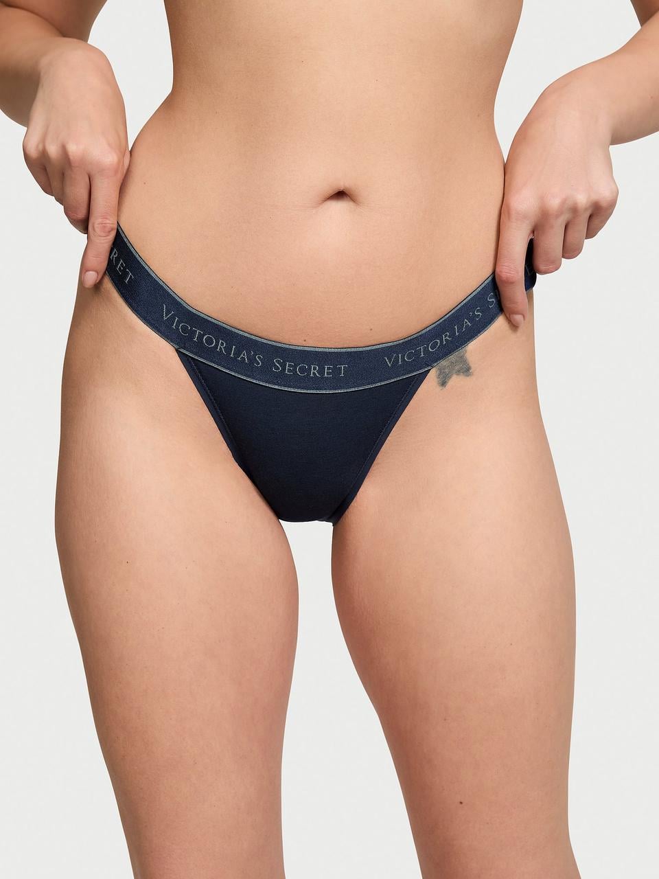 Трусики Victoria's Secret Tanga с логотипом M Cиний (144000416079)