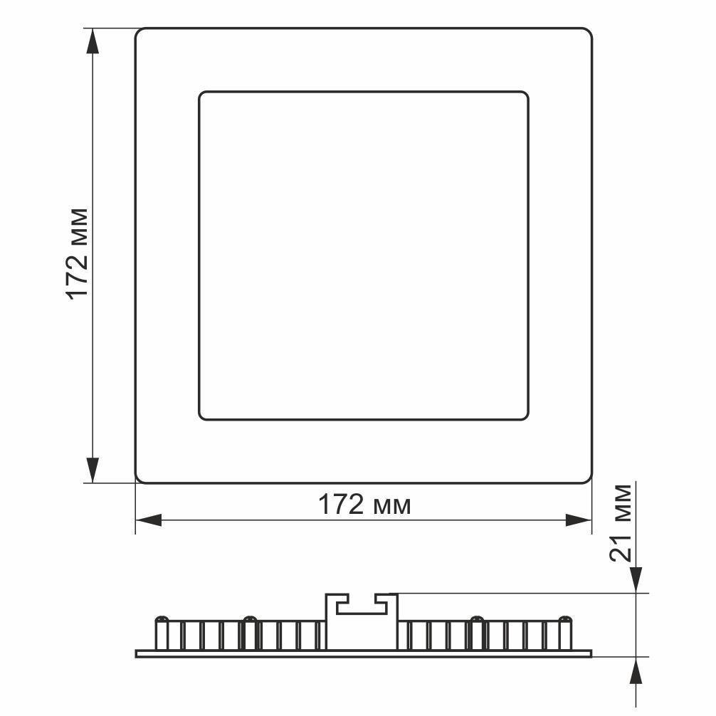 Светильник светодиодный с регулировкой яркости Videx 12W 5000K D3 (24316) - фото 3 Светильник светодиодный с регулировкой яркости Videx 12W 5000K D3 (24316) - фото 3
