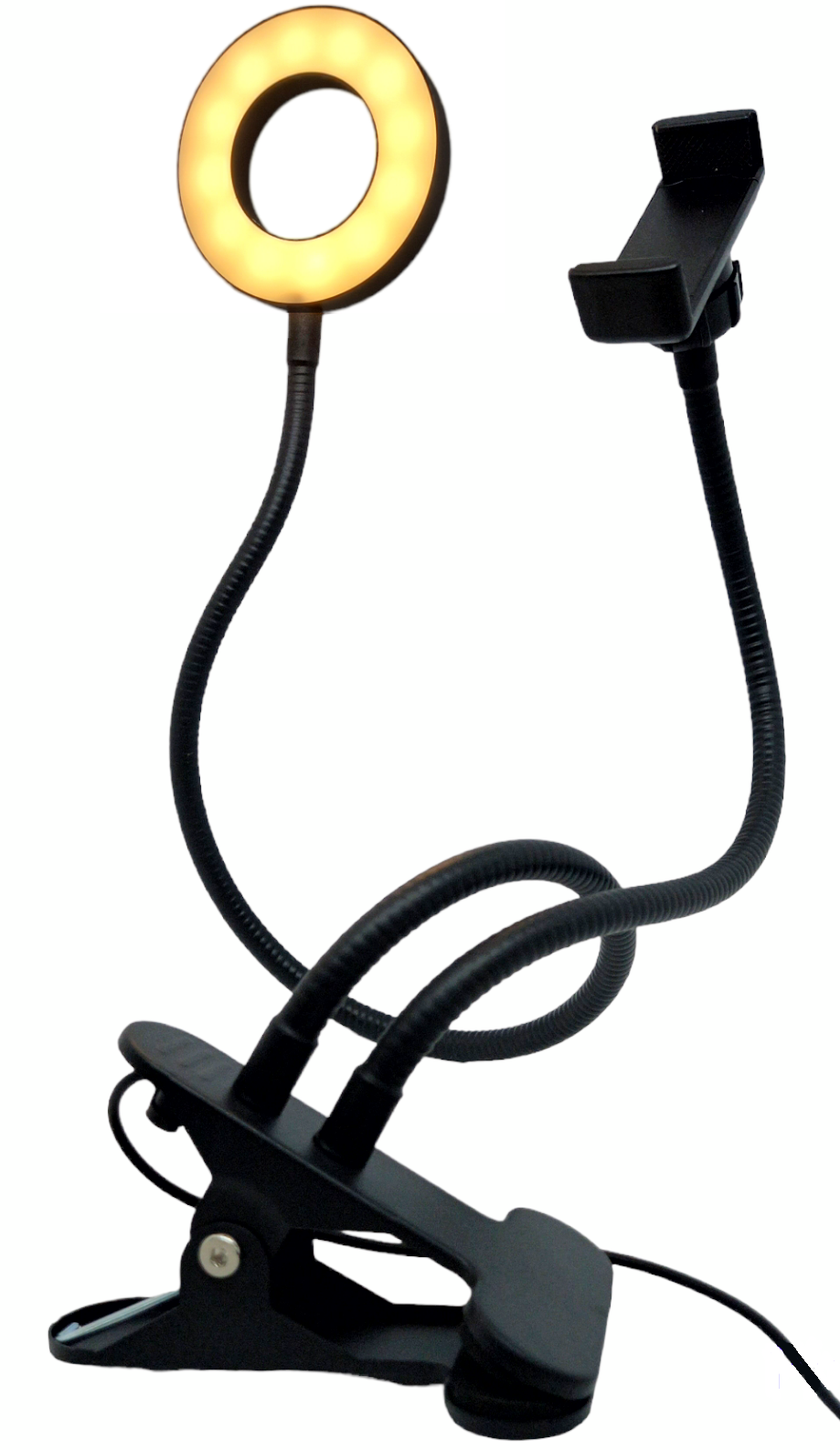 Лампа селфі LED 2в1 та кільце з тримачем для телефону і прищіпкою (10187821) - фото 2 Лампа селфі LED 2в1 та кільце з тримачем для телефону і прищіпкою (10187821) - фото 2