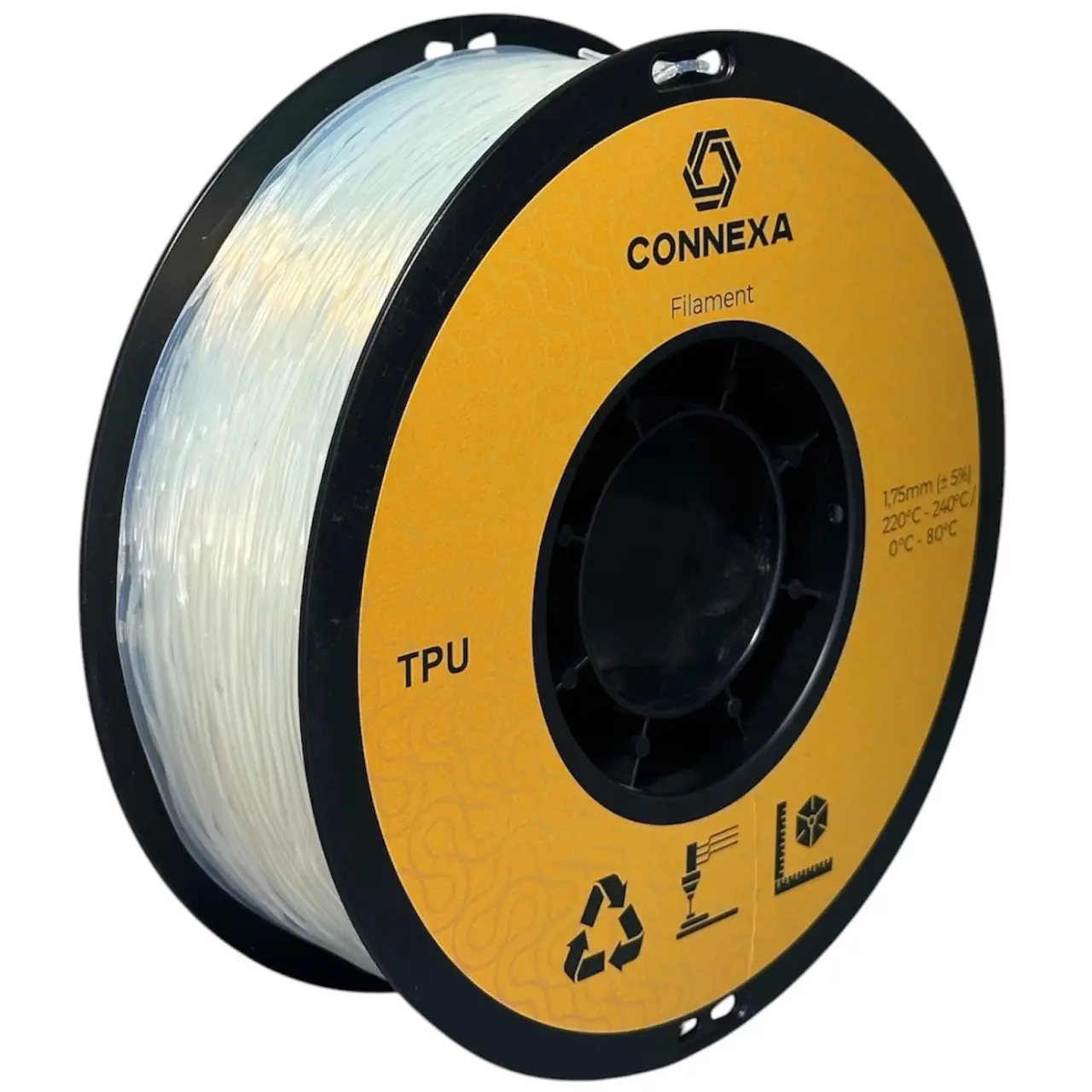 Пластик Connexa TPU 95A 1,75 мм 1 кг Transparent (Con_TPU_Transparent)