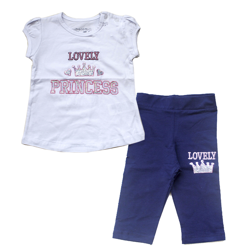 Комплект Breeze 15811 футболка і лосини 104 см Білий/Синій