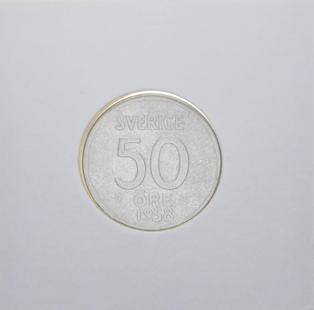Коллекционная монета Швеция 50 эри 1958 F-VF Серебро (15389260)