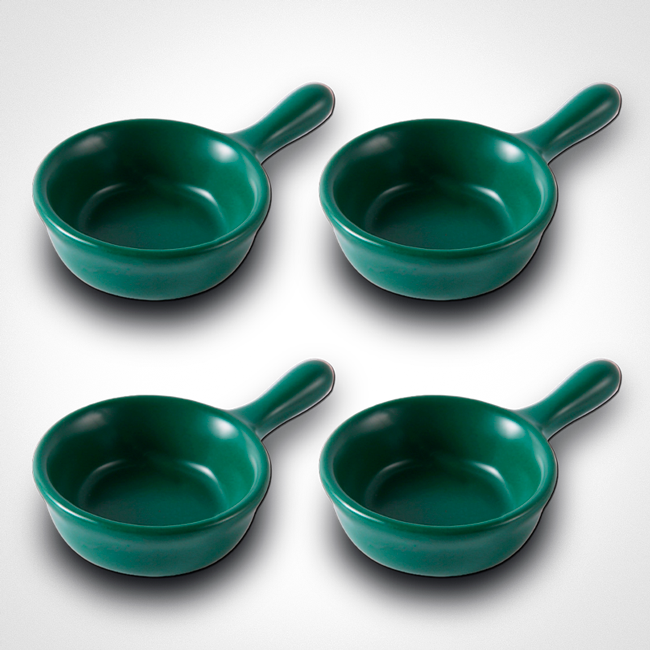 Набор круглых соусниц с ручкой 4 шт. Зеленый (2166935241) - фото 1 Набор круглых соусниц с ручкой 4 шт. Зеленый (2166935241) - фото 1