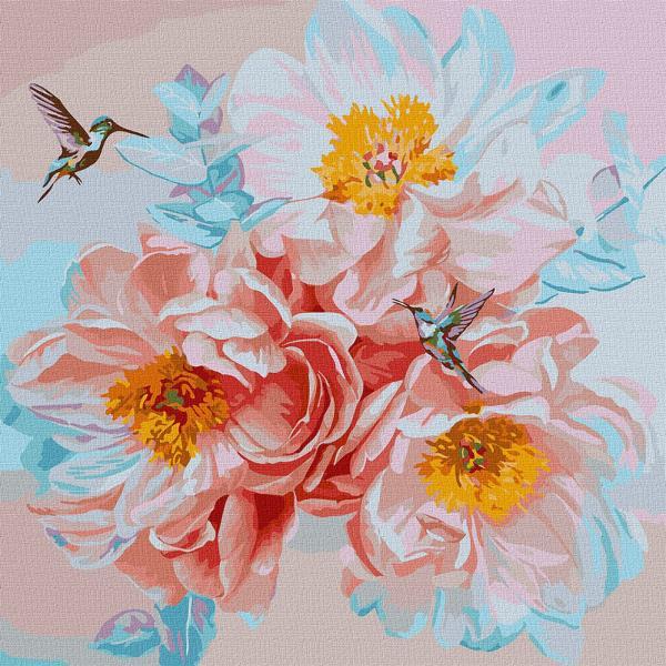 Картина по номерам Идейка Цветы Любимая песня 50х50 см в термопакете (KHO2994)