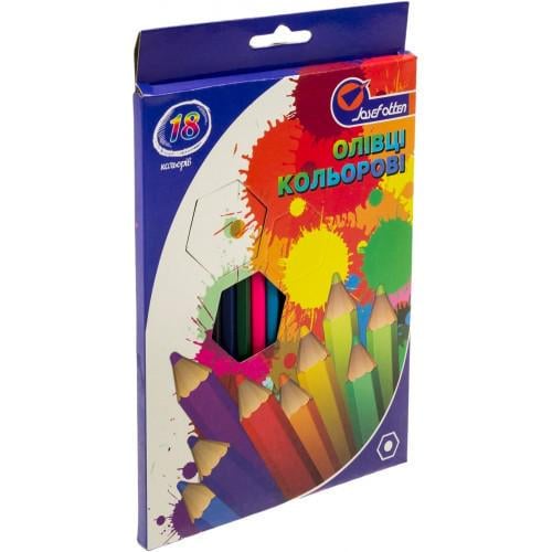 Олівці дерев’яні J. Otten Веселка 18 кольорів (MTT-163853)